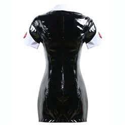 Sexy Black PVC Nurse Costume N10724