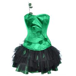 Poison Ivy Halloween Outfit with Black Petticoat N10751