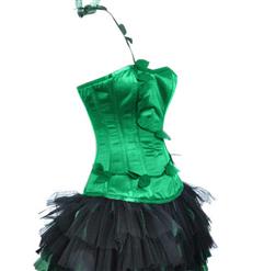 Poison Ivy Halloween Outfit with Black Petticoat N10751