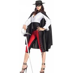 Sexy Halloween Costume, Cheap Bandit Costume, Movie Costume, Women's Mask Bandit Costume, #N10793
