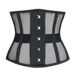 Women's 16 Steel Boned Breathable Mesh Waist Training Corset Waspie N11005