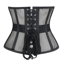 Women's 16 Steel Boned Breathable Mesh Waist Training Corset Waspie N11005