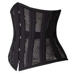 Women's 22 Steel Boned Breathable Mesh Bodyshaper Underbust Waist Cincher Corset N11007