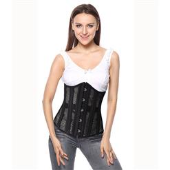 Women's 22 Steel Boned Breathable Mesh Bodyshaper Underbust Waist Cincher Corset N11007