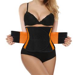 Workout Orange Neoprene Waist Trainer Belt for Hourglass Figure N11054