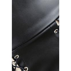 Punk Sexy Black Faux Leather Mini Skirt N11108