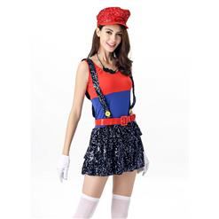 Sexy Block Jumping Plumber Costume N11118