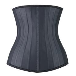 25 Spiral Steel Boned Latex Waist Training Cincher Underbust Corset N11124