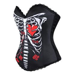 Sexy Skeleton Ribcage Shredded Halloween Costume Corset N11200