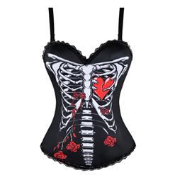 Sexy Skeleton Ribcage Shredded Halloween Costume Corset N11200