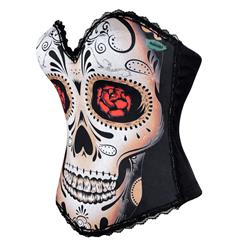 Sexy Black Skull Day of The Dead Halloween Costume Corset N11202