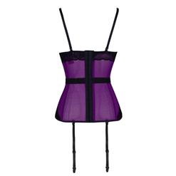 Women's Fashion Purple Lace Bustier Corset N11282