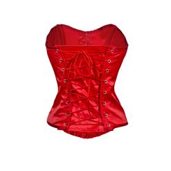 Women's Fashion Red Satin Overbust Corset N11285