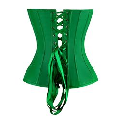 Women's Fashion Green PU Leather Overbust Corset N11286