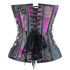 Spiral Steel Boned Steampunk Goth Vintage Burlesque Corset N11288