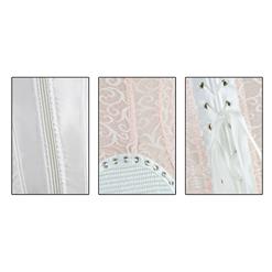 Elegant Satin Pink-white Shapewear Corset N11304