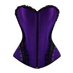 Fashion Satin Purple Shapewear Corset N11305