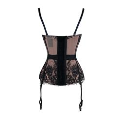 Fashion Flesh Lace Mesh Overbust Corset N11313