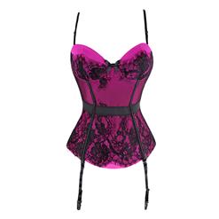 Fashion Rose Lace Mesh Overbust Corset N11316