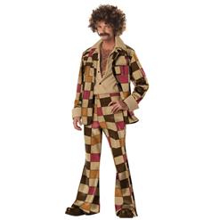 Retro Costume for Men,Men's vintage Costume, Men's Dico Halloween Costume, #N11361