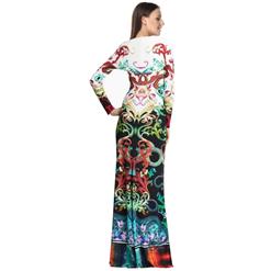 Sexy Gorgeous Dragon Long Sleeve Formal Evening Maxi Dresses N11512