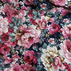 1950's Vintage Floral Print Half Sleeve Casual Swing Dress N11545
