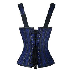 Steampunk Jacquard Steel Bone Corset Vest for Halloween N11547