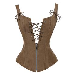 Steampunk Faux Lace Up Vest Corset N11565