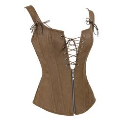 Steampunk Faux Lace Up Vest Corset N11565