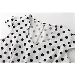 1950's Vintage Polka Dot Rockabilly Swing Dress N11938