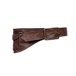 Steampunk Brown Faux Leather Corset Pouch Belt N12407