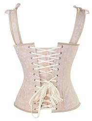 Vintage Pink Lace Up Steel Boned Vest Corset N12426