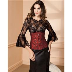 Floral brocade underbust corset, underbust corset,  Floral Brocade corset, #N1257