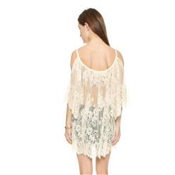 Sexy See-through Lace Off the Shoulder Blouse Tops N12739