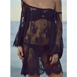 Sexy Tonic for Women, Women's Lace Blouse Top, Lace Off the Shoulder Blouse Tops, Sexy Lace Blouse, #N12740