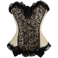 Sexy corset, Strapless corset ,  apricot Bustier,  #N1290
