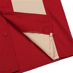 Red Male Fifties Bowling Shirt N13087