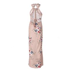 Hot Summer Sexy Off-shoulder Halter Split Floral Print Maxi Dress N13098