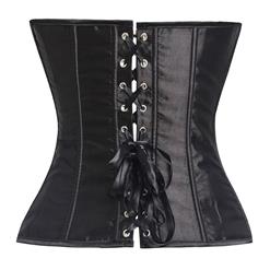 Black Embroidered Corset N1359