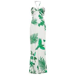 Sexy Floral Print Pleated Summer Beach Maxi Dress N14000