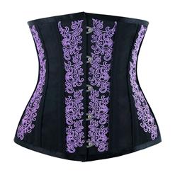 Vintage Steel Bone Brocade Embroidery Underbust Corset N14105