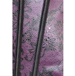 Purple Leather Floral Fantasies Corset N1418