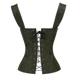 Steampunk Faux Leather Lace Up Vest Corset N14219