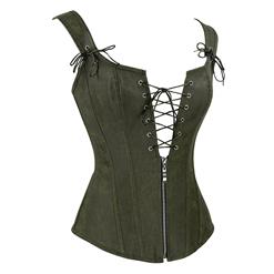 Steampunk Faux Leather Lace Up Vest Corset N14219