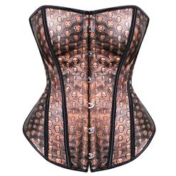 Stamped Leather Skulls Corset N1439