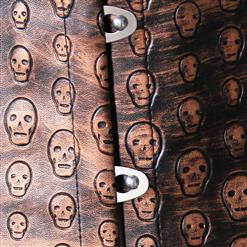 Stamped Leather Skulls Corset N1439