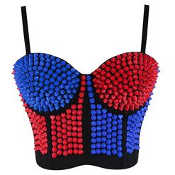 Women's Sexy Spaghetti Strap Rivet Bustier Bra N14404