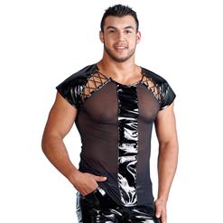 Men's Sexy T-shirt, Male Clothing, Men's T-shirt, See-through Male Shirt, Cheap Shirt, Hot Sexy Lingerie T-shirt for Men, #N14473