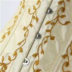 Women's Victorian Sweetheart Neck 14 Steel Boned Embroidery Overbust Corset N14696