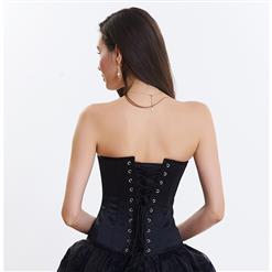 Women's Victorian Sweetheart Neck 14 Steel Boned Embroidery Overbust Corset N14699